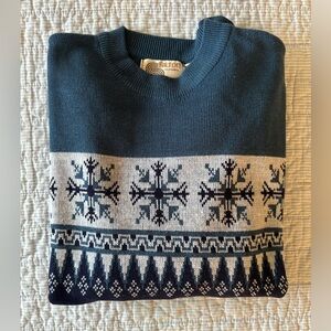 Vintage Silton Of California Blue Snowflake Sweater Sz L